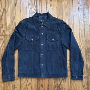Nordstrom Men's Navy Suede Jacket